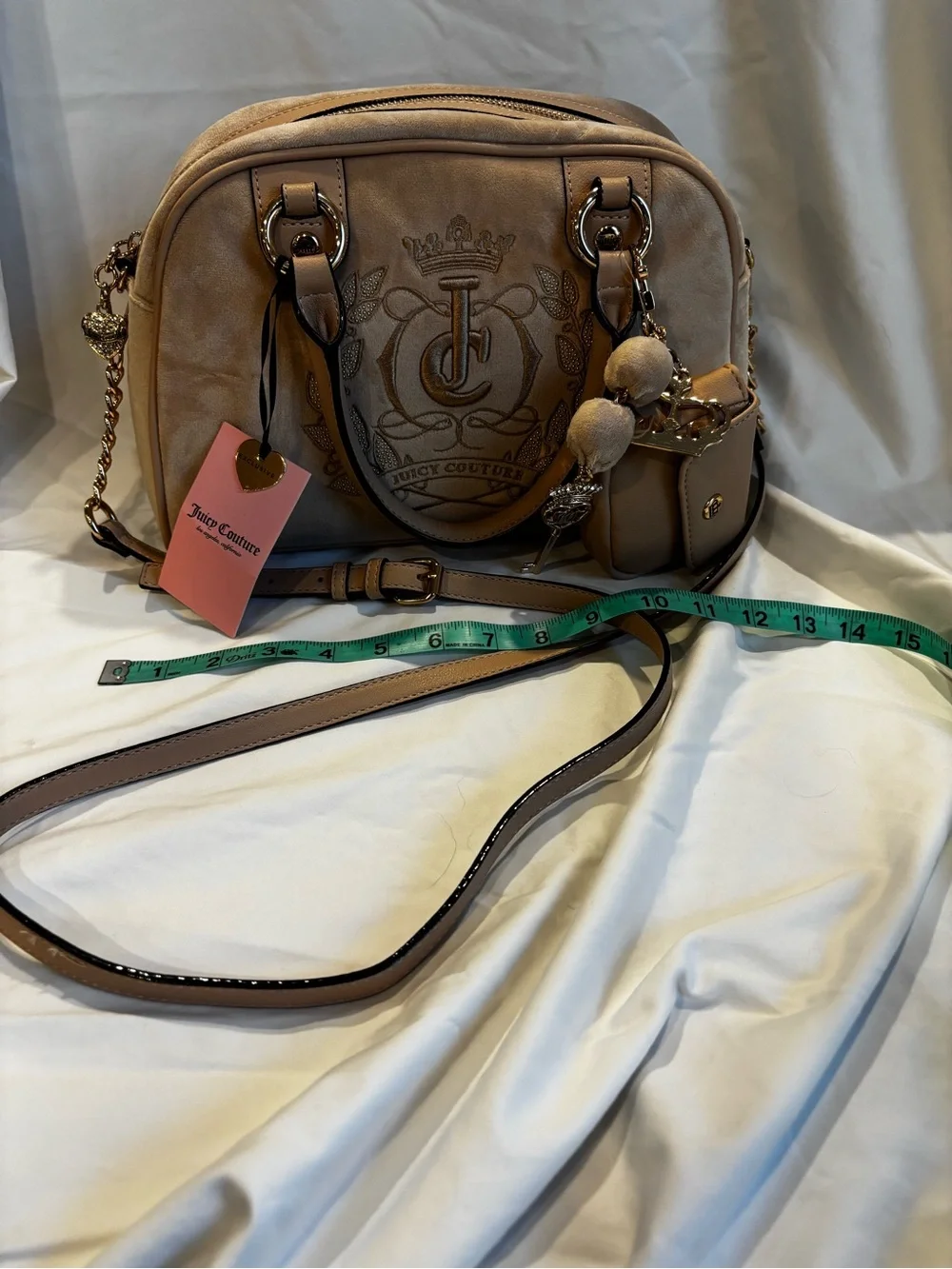 Juicy Couture Beige/Tan Bag with Charm Accents